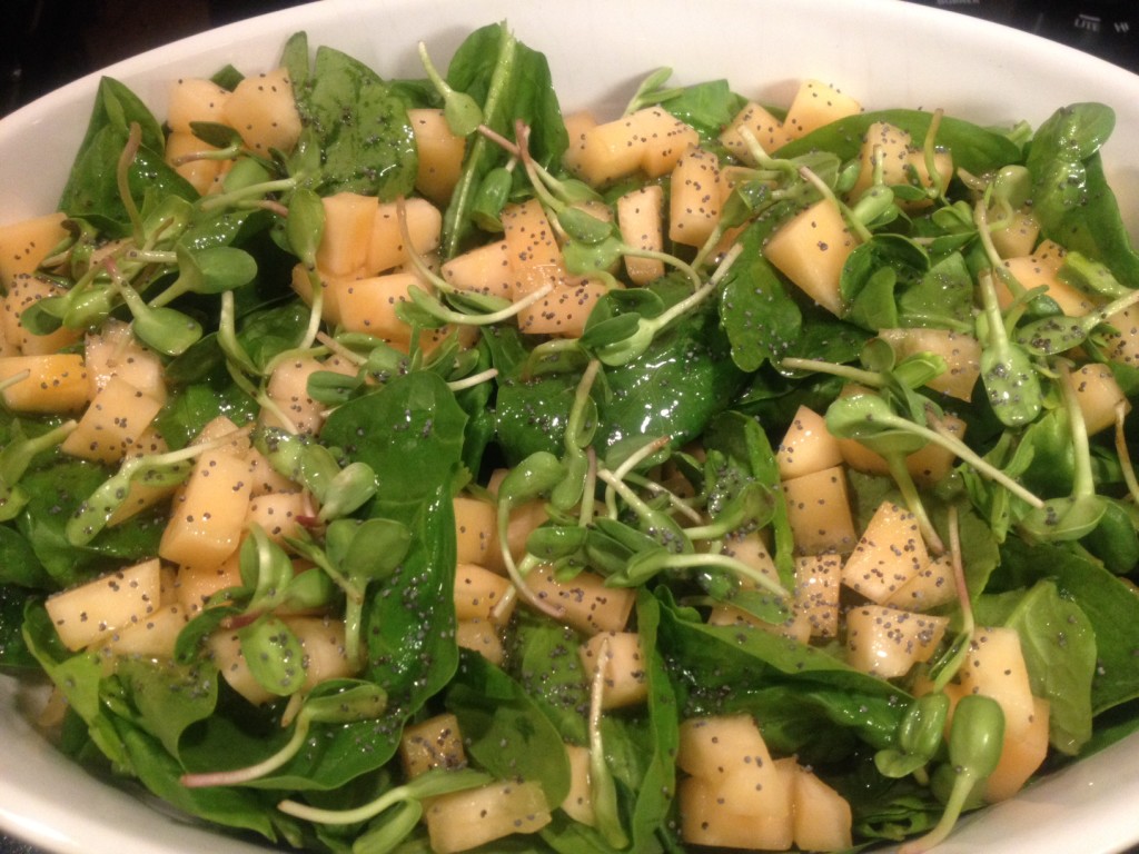 Spinach Salad with Sprouts